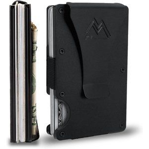 Minimalist Wallet for Men - Slim RFID Wallet, Scratch Resistant Easily Removable